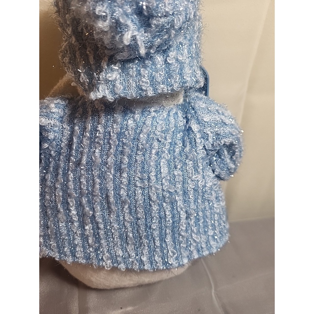 Sparkling Blue Skier Snowman Vtg - Picture 5 of 5